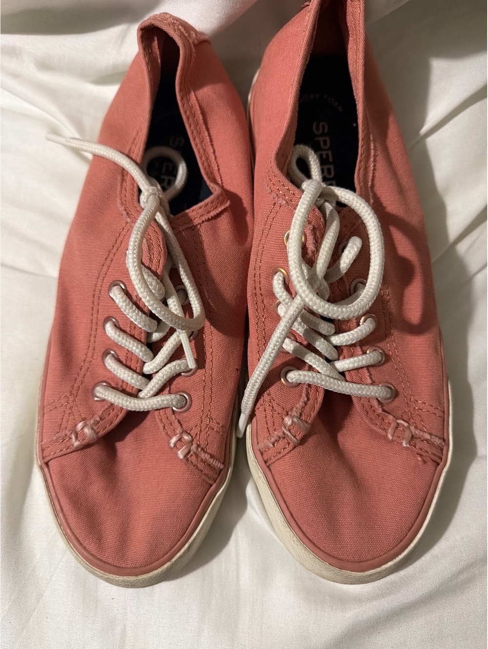 Sperry Top-Sider Women's Pink Canvas Sneakers Size 7